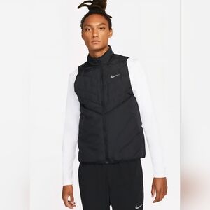 Mens Nike Therma-FIT Repel Full Zip Running Vest Black Size Small